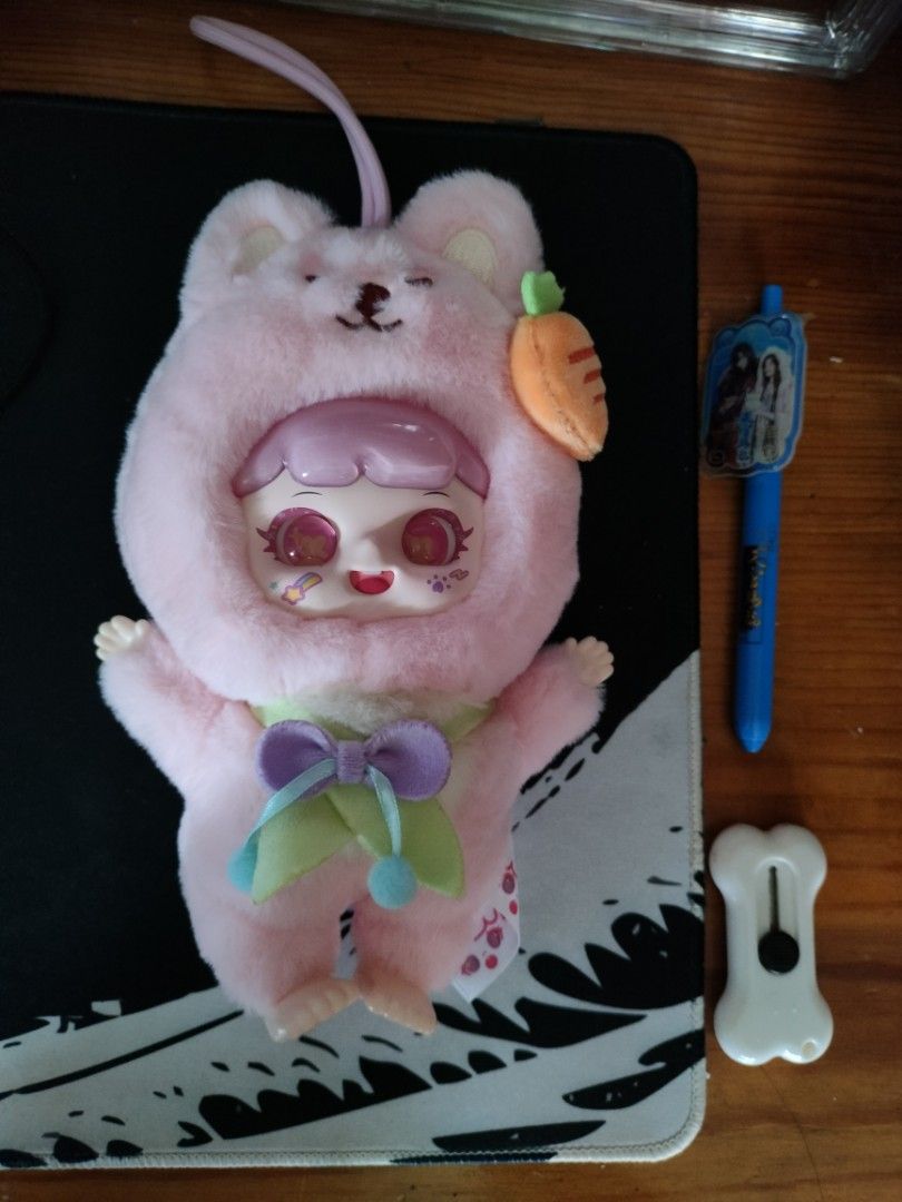 Manchao Baby 3 Silent Winter (Category: Plushies & Soft Toys) located in Sagada. Submitted by wisefish_d17f46 (Listing ID 1357285573, Image 3). Description: Plushies from Blindboxes Babythree Zodiac- Dog including tag and clothes Silent Winter- Blue cat Manchao- Pink.