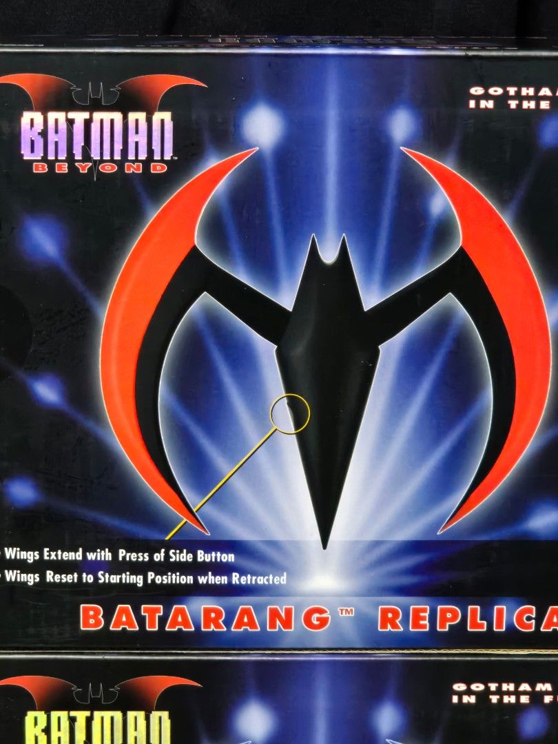 NECA - Batman Beyond Batarang Replicas Red and Blue (Category: Figurines & Statues) located in Quezon City. Submitted by justindahan (Listing ID 1357382937, Image 2). Description: Neca - Batman Beyond Batarang Replicas Red - Wings Extend Blue - LED Feature *located in Project 8 QC *mode of payment Gcash, Maya, BPI, BDO *shipping shouldered by the buyer via grab/lalamove or LBC scheduled *additional photos provided. *crossposted.