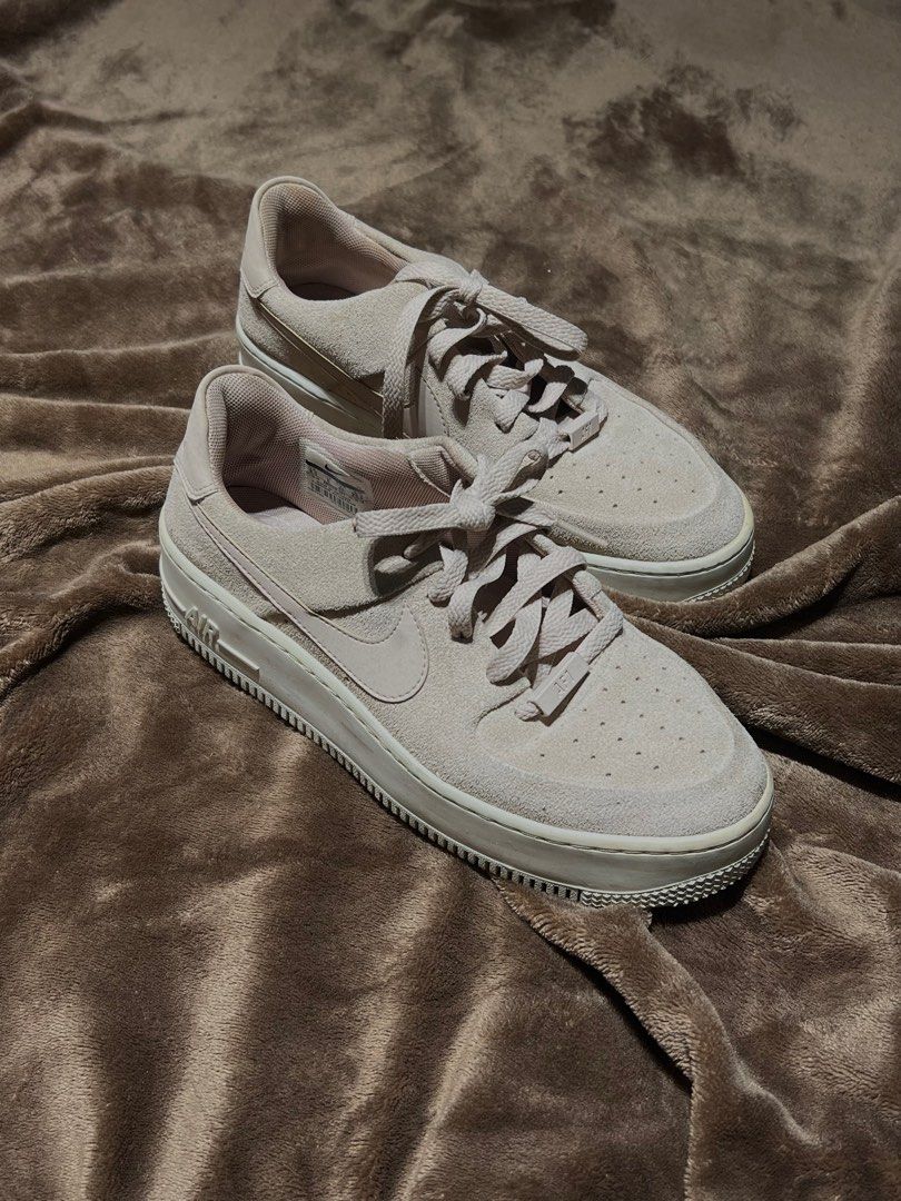 Nike Airforce 1 - Sage Low Particle Beige (Category: Sneakers) located in Mandaluyong City. Submitted by katwinuuh (Listing ID 1357263398, Image 2). Description: Nike Airforce 1 Sage Low Colorway: Particle Beige Size: US 8.5 - Women's Size.