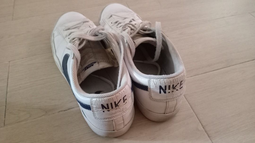 Nike Blazer Low | US 10.5 (Category: Sneakers) located in Manila. Submitted by kyloooe (Listing ID 1357202551, Image 3). Description: The logo at the back started to deteriorate (i think it started when I got the shoes cleaned).