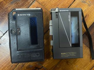 Original SANYO M-G50 Stereo Cassette Tape Player Walkman with Rare Case - Not Working Selling As Is