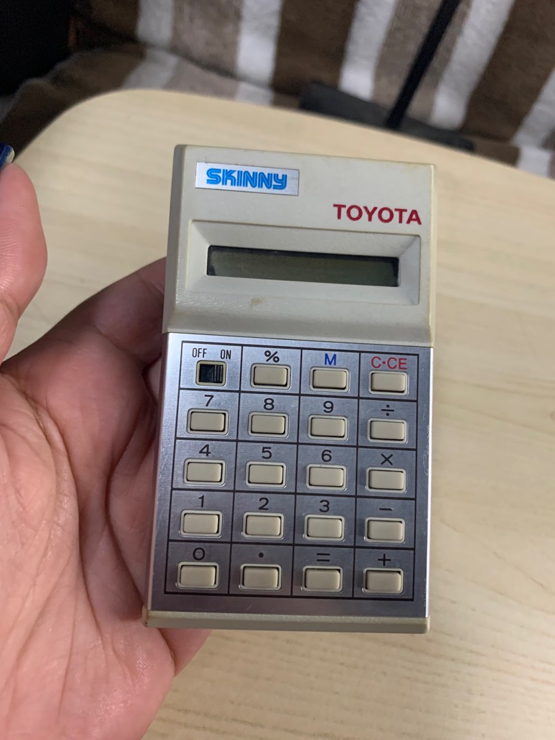 Vintage collectible Toyota calculator, Hobbies & Toys, Memorabilia ...