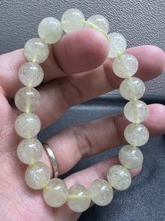 10mm+ Golden Libyan Meteorite Bracelet (Transparent, Multiple Bubbles)64194307187714110