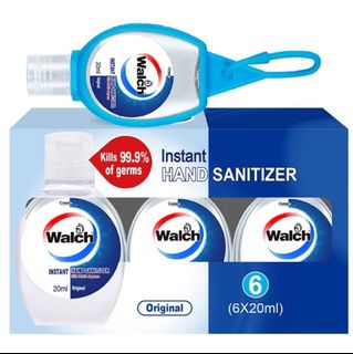 Walch Alcohol Hand Sanitizer 6 Pack, No Rinse Needed64165356663555110