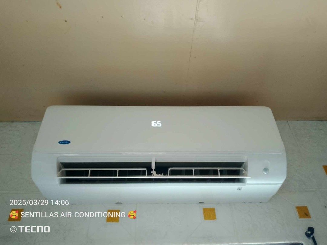 Carrier Aura Inverter Split Type Aircon (Category: Air Conditioning and Heating) located in Quezon City. Submitted by airconph. (Listing ID 1361357721, Image 1). Description: SALE‼️ SPLIT TYPE AIRCON INVERTER ✅HIGH-EFFICIENCY CARRIER AURA INVERTER (FULL DC) Model: ▪️53CEP009-308 - 1.0HP ▪️53CEP012-308 - 1.5HP ▪️53CEP018-308 - 2.0HP ▪️53CEP024-308 - 2.5HP ✔️Free 10ft. Installation included and Free Circuit Breaker (in every purchased) ✔️Free Deliv