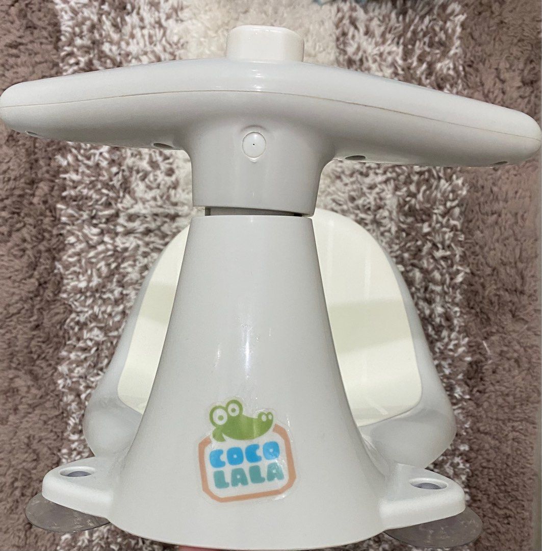 Coco Lala Baby Bath Seat Support (Category: Bathtub & Bath Accessories) located in San Fernando. Submitted by declutterwithj (Listing ID 1361452739, Image 1). Description: Used twice only. Nakalagay nalang sa sulok ng cr LP 500.