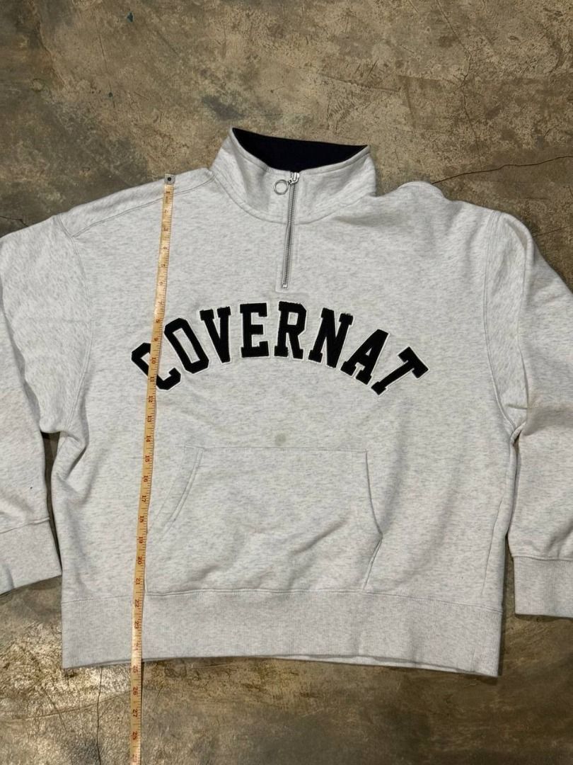 Covernat Korea Qarter Zip Embroid (Category: Coats, Jackets and Outerwear) located in Navotas City. Submitted by cablescar22 (Listing ID 1361406791, Image 3). Description: Well-used and has minor issues. Boxy Fit! W23 L24.5 Discounts if getting 2+ items!! Just msg for nego. <3 Please manage your expectations as these are pre-loved and thrifted..