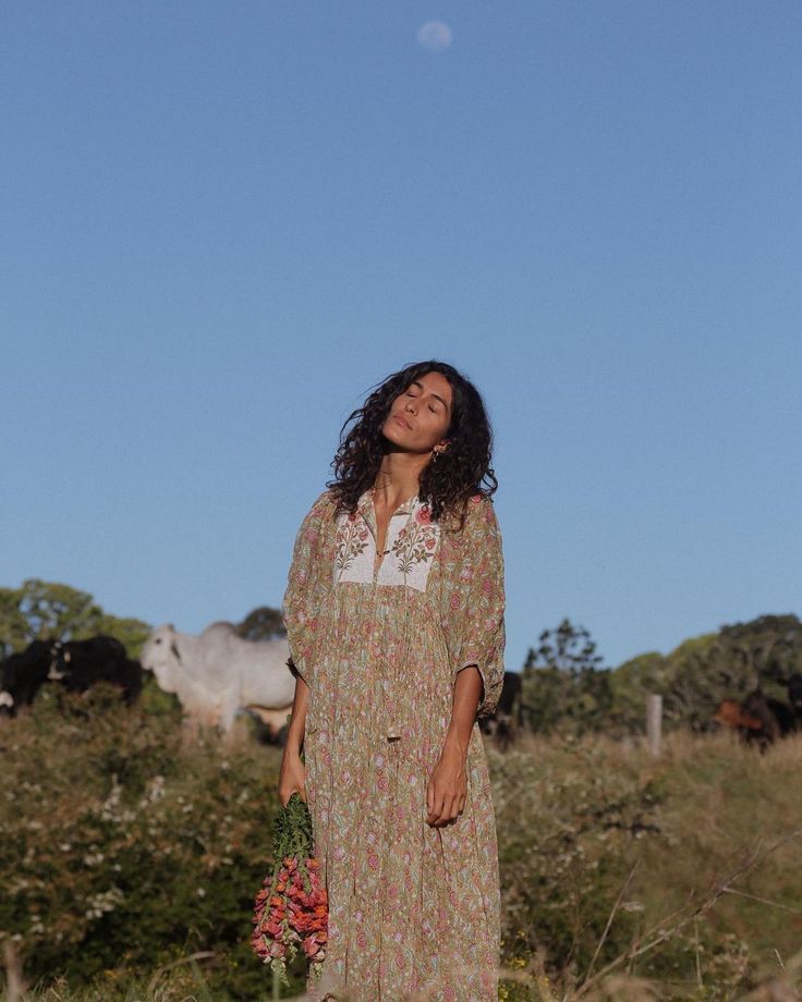 Daughters of India Green Carnation Kyra Dress, Women's Fashion, Dresses &  Sets, Dresses on Carousell