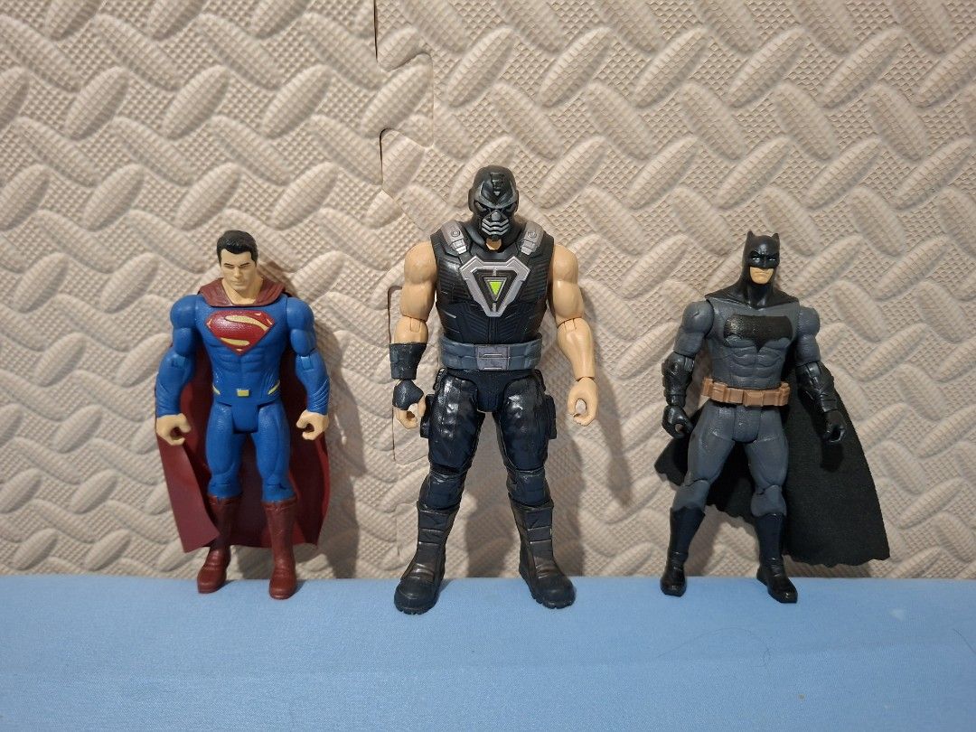 DC batman Figures (Category: Figurines & Statues) located in Manila. Submitted by generosaurus (Listing ID 1361459967, Image 2). Description: For Sale!! DC Figures 1. Bat Mobile - 800 (As is) 2. Batman Figure 6inches - 550 (Tight joints) 3. Superman Figure 6 inches - 550 (Tight Joints) 4. Bane Figure 7 inches - 350 (with issue may chipped sa right hand) For TAKE ALL - 1800 pesos. RFS: Decluttering MOP: Gcash, BDO, Maya Shipping Options: (Shoulder