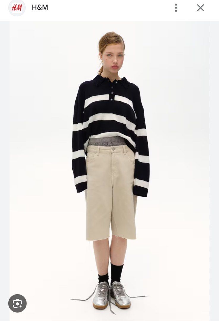 H&M Short Polo Jumper (Category: Coats, Jackets and Outerwear) located in Mandaluyong City. Submitted by big.belle (Listing ID 1361450642, Image 1). Description: Used only once Can fit to large.