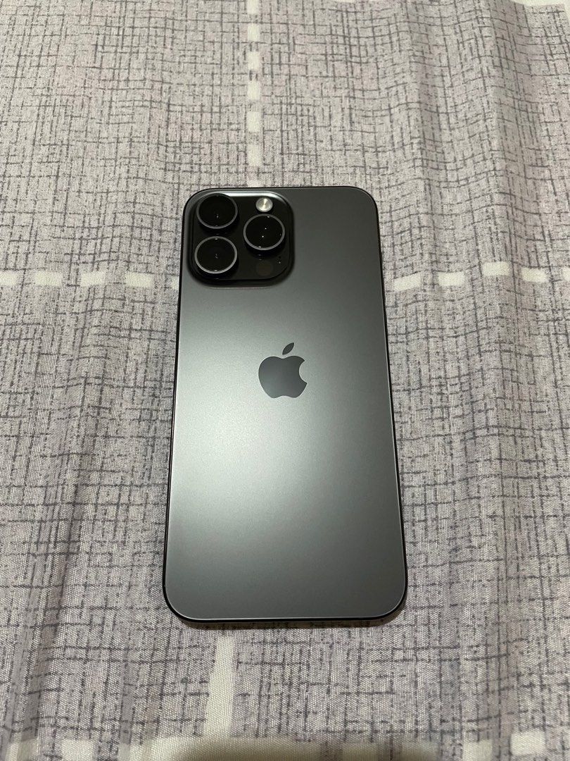 iPhone 15 Pro Max 1TB Black Titanium (Category: iPhone 15 Series) located in Muntinlupa City. Submitted by itsdialpz (Listing ID 1361432598, Image 2). Description: Selling this slightly used iPhone 15 Pro Max 1TB in Black Titanium Got this in Hong Kong last 2023 during its release. This is an HK variant so it’s dual sim card slot Unit is smooth and looks new Only used as a backup phone Inclusive of box and complete accessories with unused cables 