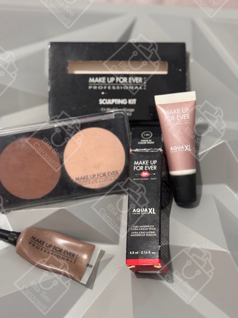 makeup forever sculpting kit + waterproof eyeshadow BUNDLE $ALE RUSH! (Category: Makeup) located in Taguig. Submitted by ellasee (Listing ID 1189532152, Image 2). Description: Rfs- lagi nakamask Original 1750 eye shadow creme 2800 bronzer sculpt Eyebrow cream 1600 Without a doubt Make Up For Ever are a well respected brand particularly amongst makeup artist. Make Up For Ever Sculpting Kit, a compact powder duo used for highlighting and contouring