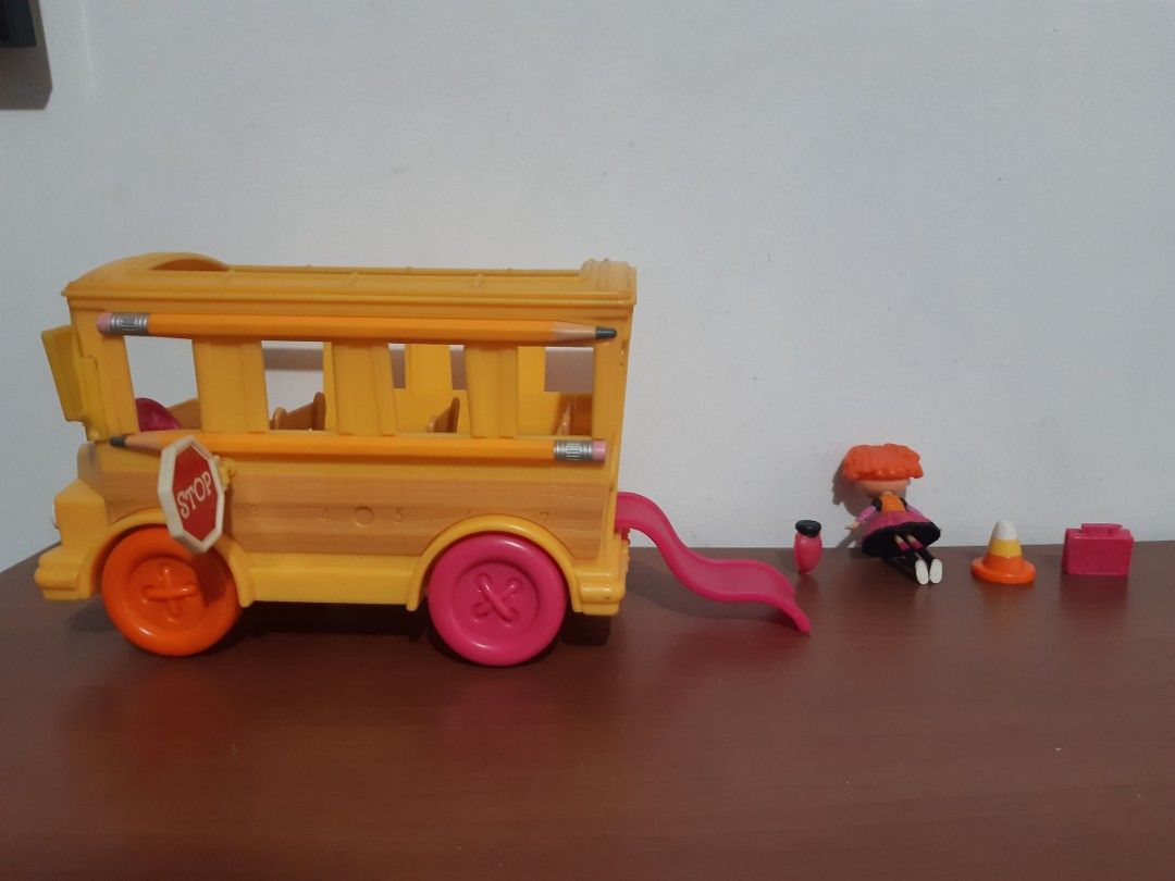 Mini Lalaloopsy Bea's School Bus (Category: Kids Toys) located in Quezon City. Submitted by .goldieefisshhh. (Listing ID 1361429396, Image 2). Description: In good condition and complete accessories. A bit dusty due to storage. Preloved please manage your expectations. WYSIWYG.