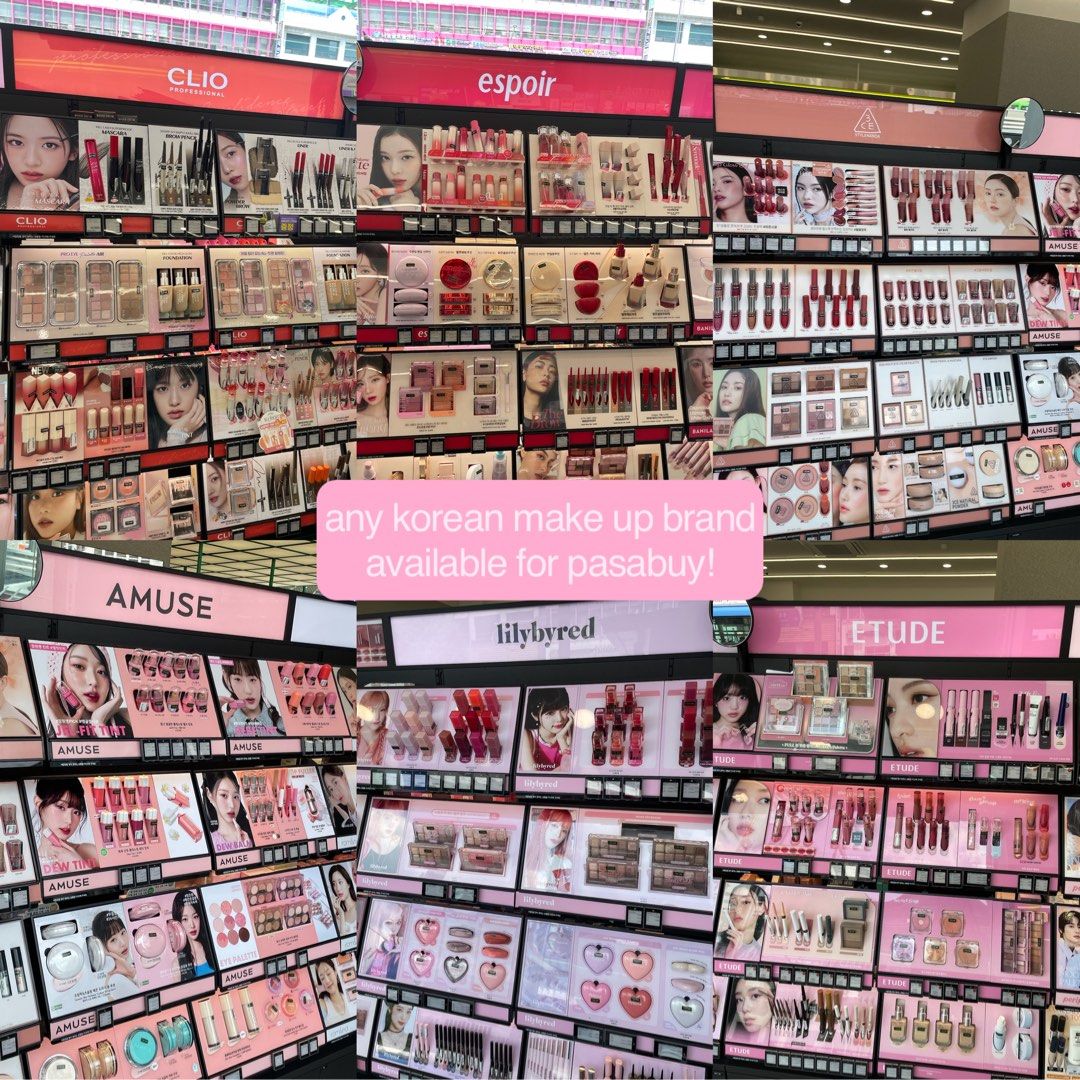 [PASABUY] OLIVE YOUNG ALL KOREAN MAKE UP BRANDS (Category: Makeup) located in Quezon City. Submitted by deeyia (Listing ID 1361484821, Image 1). Description: [PRE-ORDER] KOREA PASABUY 🇰🇷 clio, rom&nd, peripera, wakemake, hince, dasique, lilybyred, amuse, espoir, etude, fwee ARRIVAL IN PHILIPPINES 🇵🇭 APRIL 7, 2025 SHIP OUT 📦 APRIL 8, 2025 📍Katipunan, QC.