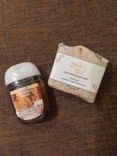 PocketBac anti-bacterial hand gel and homemade soap