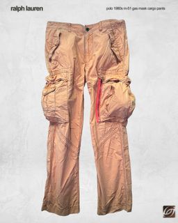 Ralph Lauren Polo 1980s M-51 Multi-Pocket Big Zip Gas Mask Pants