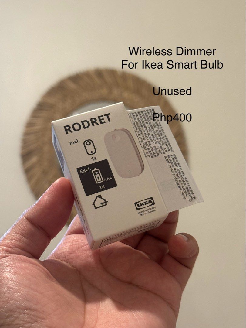 Rodret Dimmer (Category: Lighting) located in Navotas City. Submitted by msm_decants (Listing ID 1361362169, Image 1). Description: Never used. For Ikea smart bulb.