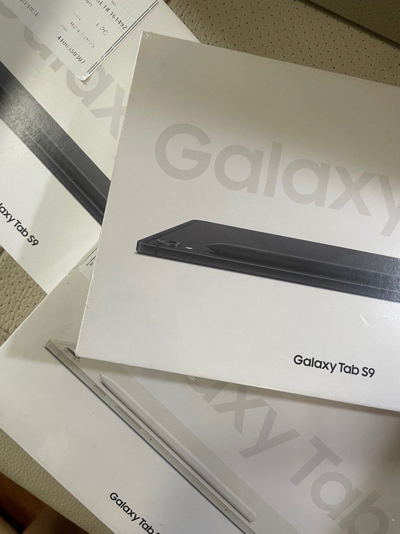 Samsung Galaxy Tab S9 (Category: Android) located in Quezon City. Submitted by wardrobebykeith (Listing ID 1361379656, Image 1). Description: Samsung Galaxy Tab S9 256gb WIFI brand new sealed 3 units available 2 graphite, 1 beige RFS: bought the wrong specs .