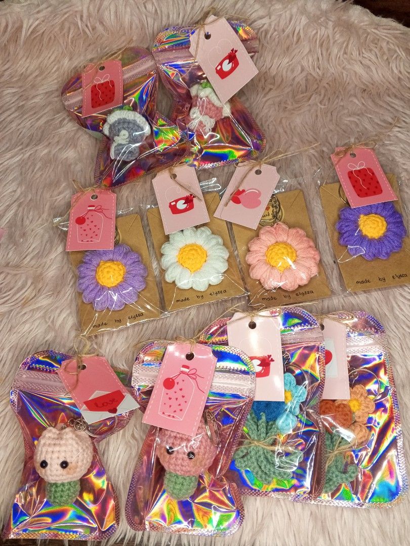 Take all Crochet Keychains (Category: Handmade Craft) located in Caloocan City. Submitted by _madebyelyssa (Listing ID 1361409598, Image 2). Description: FOR TAKE ALL, 70PCS KEYCHAIN +++16PCS EARRINGS (FREEBIES) ₱3.5K (SLIGHTLY NEGOTIABLE) LOCATION: PHASE 1 BAGONG SILANG, CALOOCAN CITY-NORTH RFS: NEED FUNDS.