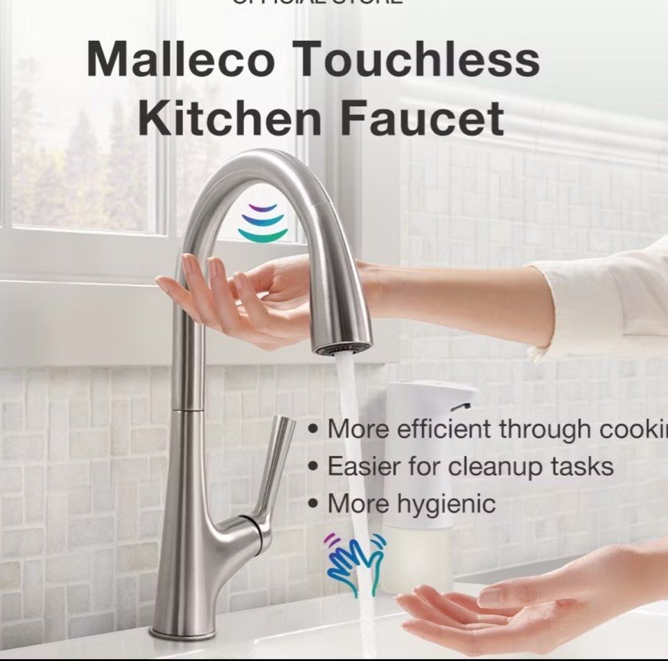 [Touchless kitchen tap/ Faucet - S/Steel] KOHLER Malleco Touchless ...