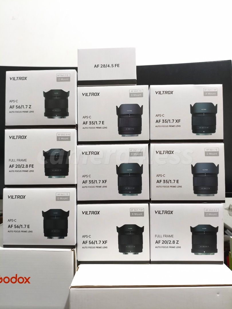 Vitrox lenses -brand new sealed (Category: Lens & Kits) located in Mandaluyong City. Submitted by cbawag (Listing ID 1361381067, Image 1). Description: Vitrox lenses available brand new w/ 1 yr warranty For Sony, Nikon and fuji mount Fullframe: Viltrox 16mm 1.8 - ₱28,990 Viltrox 20mm 2.8- ₱8,290 Viltrox 24mm 1.8 - ₱17,990 Viltrox 35mm 1.8 - ₱17,990 Viltrox 40mm 2.8- ₱8,290 Viltrox 50mm 1.8 - ₱17,990 Viltrox 85mm 1.8 - ₱20,990 Viltrox 135mm 1.8 - 