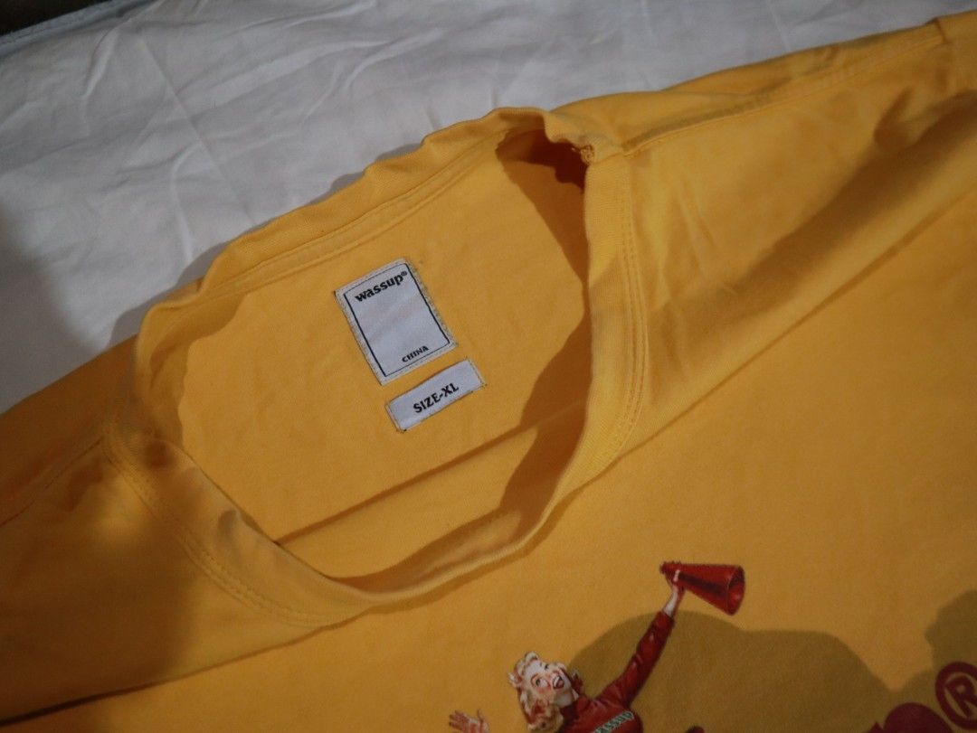WASSUP T-Shirt with Front Print (Category: Tshirts & Polo Shirts ) located in Baao. Submitted by chuthriftph (Listing ID 1361397209, Image 3). Description: For Sale WASSUP with Print Size XL No Issue Excellent Condition Makapal ang tela 370 nalang Pm If Interested.