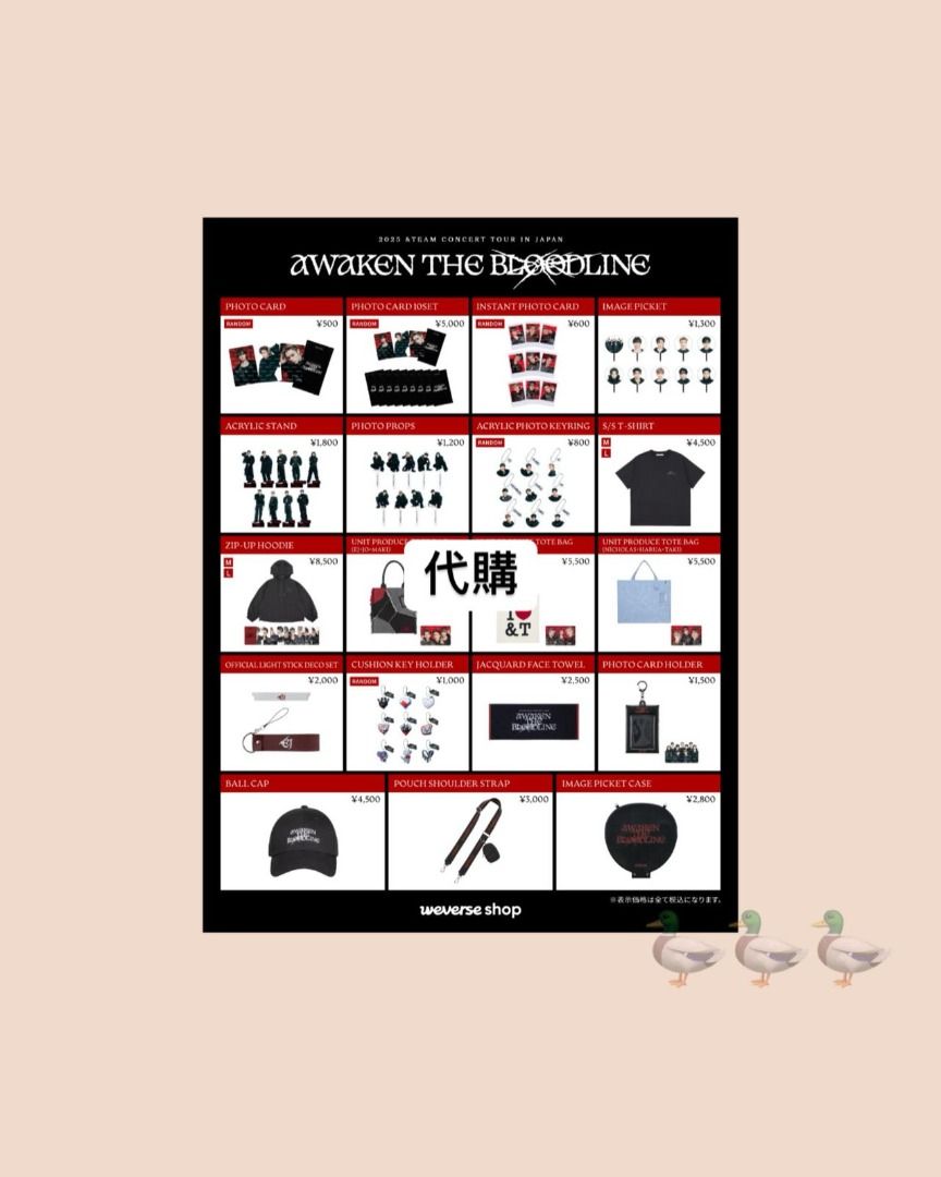 &TEAM K AWAKEN THE BLOODLINE グッズ &TEAM ANDTEAM 2025 CONCERT TOUR 