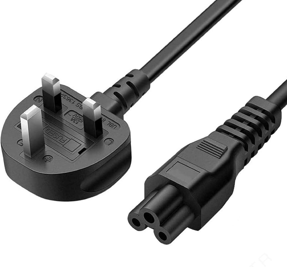 3 PIN LAPTOP POWER Cable, S1363 13A 3Pin Male to IEC 320 C5 Micky ...
