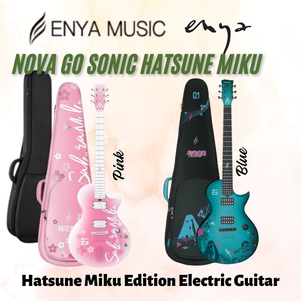 Enya sonic go 初音ミクモデル Enya Nova Go Sonic Guitar - Hatsune Miku Edition Blue – Enya