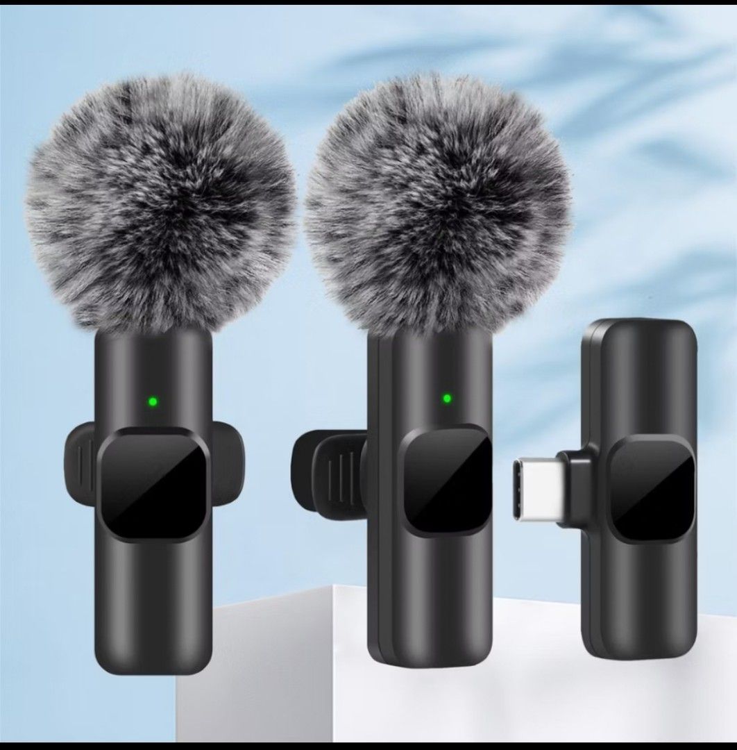 [FREE DELIVERY] Lavalier Wireless Mini Microphone Audio Recording (Category: Microphones) located in Singapore. Submitted by fartsmella (Listing ID 1362974102, Image 1). Description: Free delivery🚚✅ buy two for $25 ⚪Two Variations: - Type C - Lightning ✅How to Buy: 1) Place an order and pay through paynow 2) Message what colour and quantity you want 3) Message your address 4) Will deliver to you in 3-5 days ⚪Features: 1.9 ms ultra-low latency,20