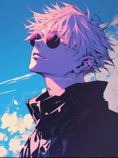 Gojo Satoru Metal Print | HD Anime Wall Art | Premium Metal Poster | Jujutsu Kaisen - 003 - A4 Size