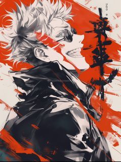 Gojo Satoru Metal Print | HD Anime Wall Art | Premium Metal Poster | Jujutsu Kaisen - 004 - A4 Size