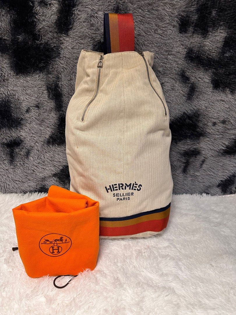 Hermes Cavalier Toile Chevron backpack canvas. (Category: Luxury Bags & Wallets) located in Taytay. Submitted by jouarniehendrix (Listing ID 1362898544, Image 2). Description: Hermes Cavalier Toile Chevron Canvas backpack Authentic Kindly msg me for inquiries 09338122636 Thank you.