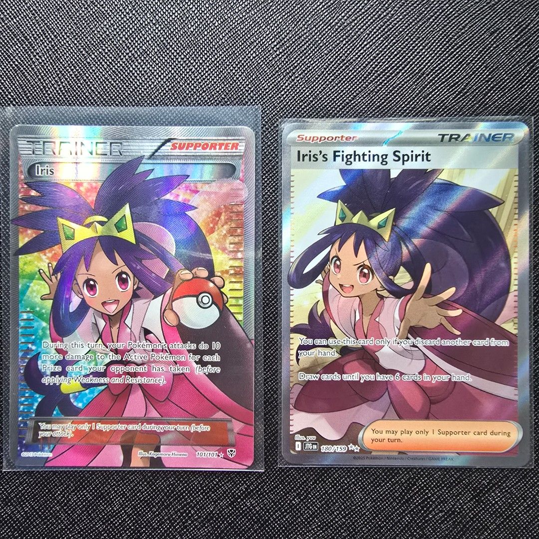 Iris 101 Plasma Blast and Iris's Fighting Spirit Pokemon Trainer Supporter  Full Art FA Cards, Hobbies & Toys, Toys & Games on Carousell