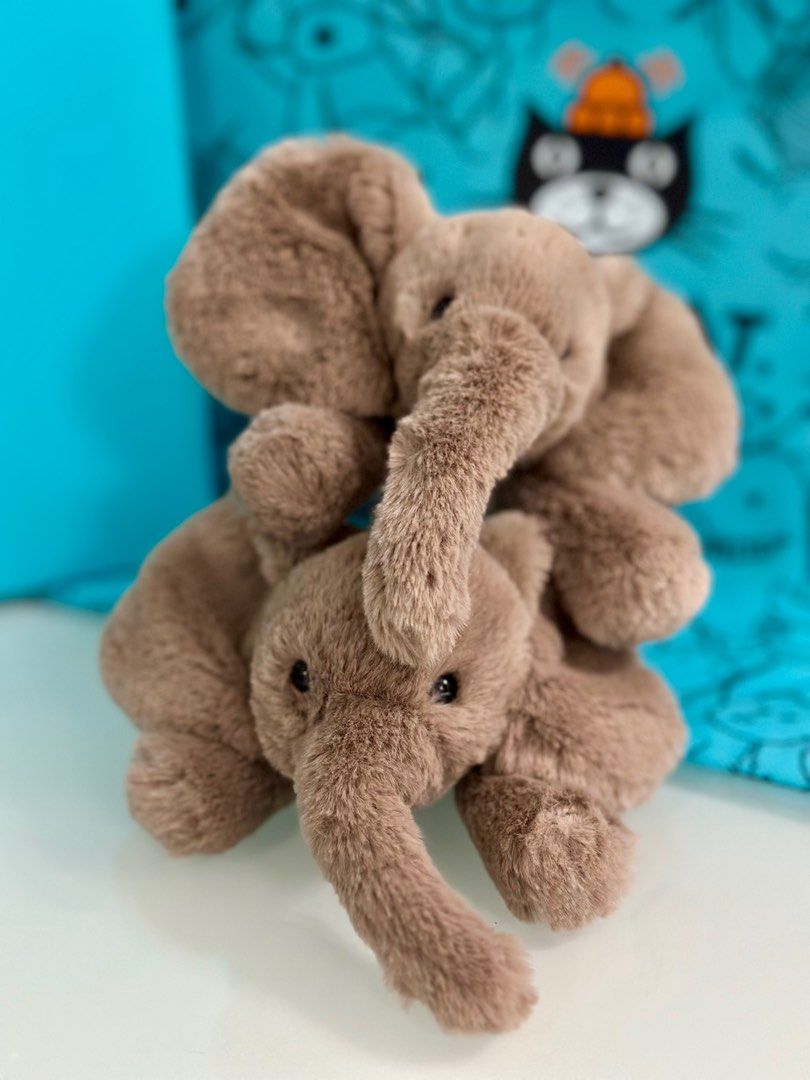 Jellycat Smudge Elephant (Tiny) 13cm 趴軟大象# 禮物, 興趣及遊戲