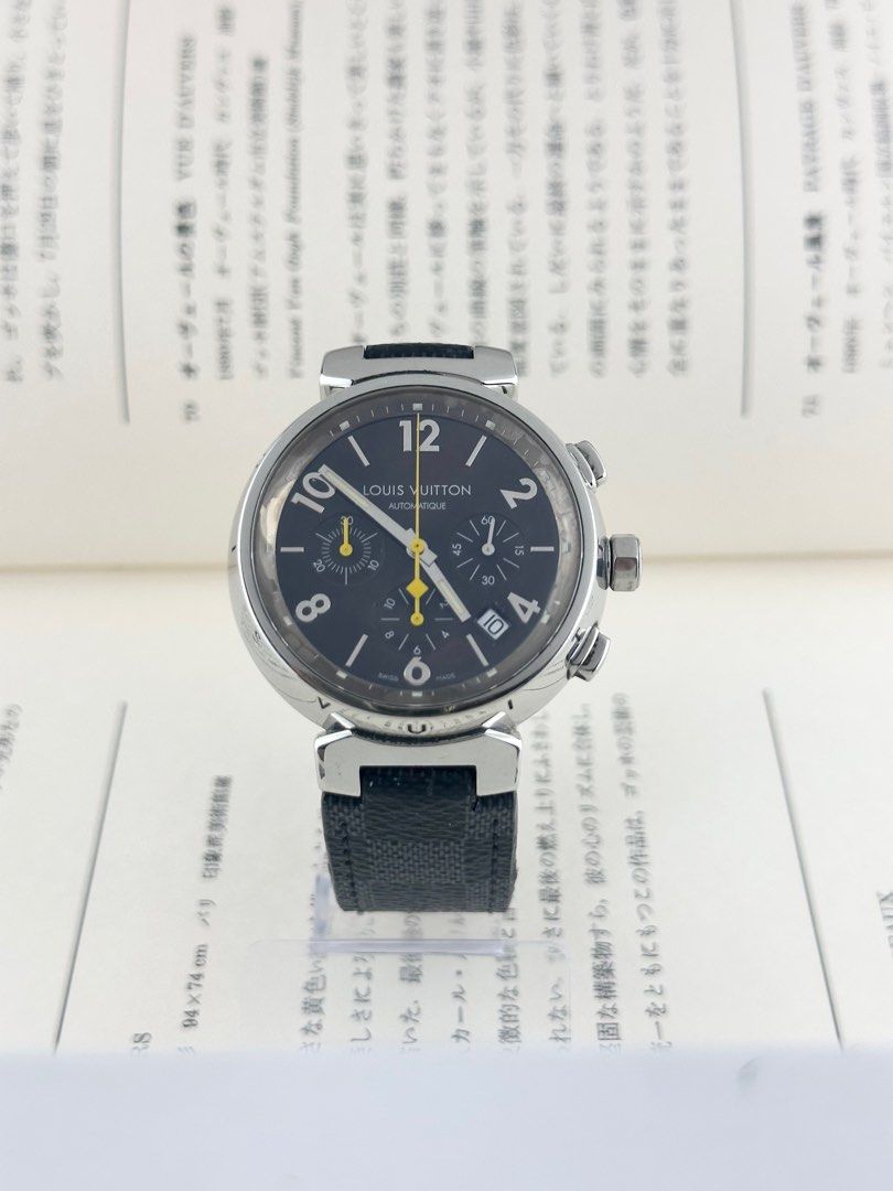 Louis Vuitton Tambour Automatic Chronograph (Category: Men's Watches) located in Manila. Submitted by lugs.to.lugs (Listing ID 1362969774, Image 1). Description: Available for Sale LOUIS VUITTON TamBour Chronograph - Ref. Q1121 - 41mm Steel Case - Automatic Movement - Keeps Time and Resets to Zero - Unit Only, Guaranteed Authentic - Original Strap with Quick Release - Original Buckle Fitted - Free Extra Aftermarket Strap - Strap Fitted 85% (Used)