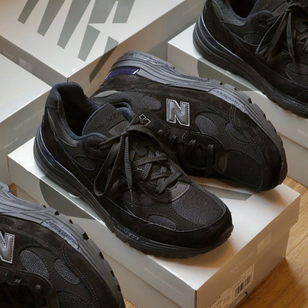 New Balance U992TB Triple Black 992 U992 992TB USA, 男裝, 鞋 New Balance U992TB Triple Black 992 U992 992TB USA, 男裝, 鞋
