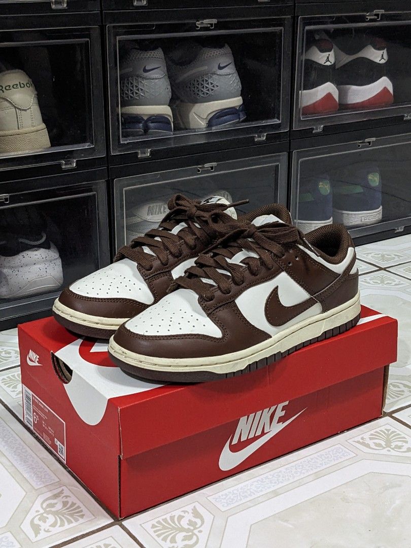 Nike Dunk Low Cacao Wow (Womens) (Category: Sneakers) located in Quezon City. Submitted by aivan_sison (Listing ID 1362987586, Image 1). Description: Nike Dunk Low Cacao Wow * Size US 6.5 Womens * Used around 5 times only * Includes original box and paper * Issue/s: Signs of usage * RFS: Decluttering * MOP: BDO, UnionBank, or GCash * MOD: Pickup only at Brgy. San Bartolome, Quezon City c/o buyer.