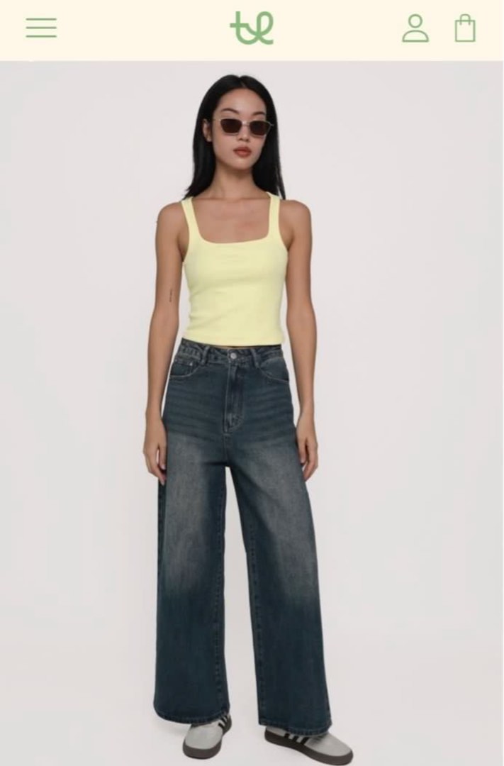 Margo Petite Slim Wide Leg- Light Denim