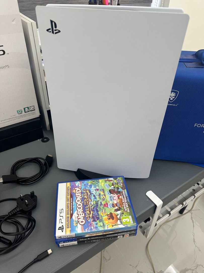 Playstation 5 Set For Sale (Category: PlayStation) located in Tuguegarao City. Submitted by jeffbmad (Listing ID 1362905779, Image 3). Description: Includes Ps5 with original box and accessories 1 midnight black controller Hori charging stand 7 thumb grips Playstation 5 travel bag 3 games: Elden ring Overcooked Kingdom hearts 3 Can do meetups or delivery (through LBC) Pass for CoD/CoP Rfs: Need funds Negotiable for sure buyers Thank you! .