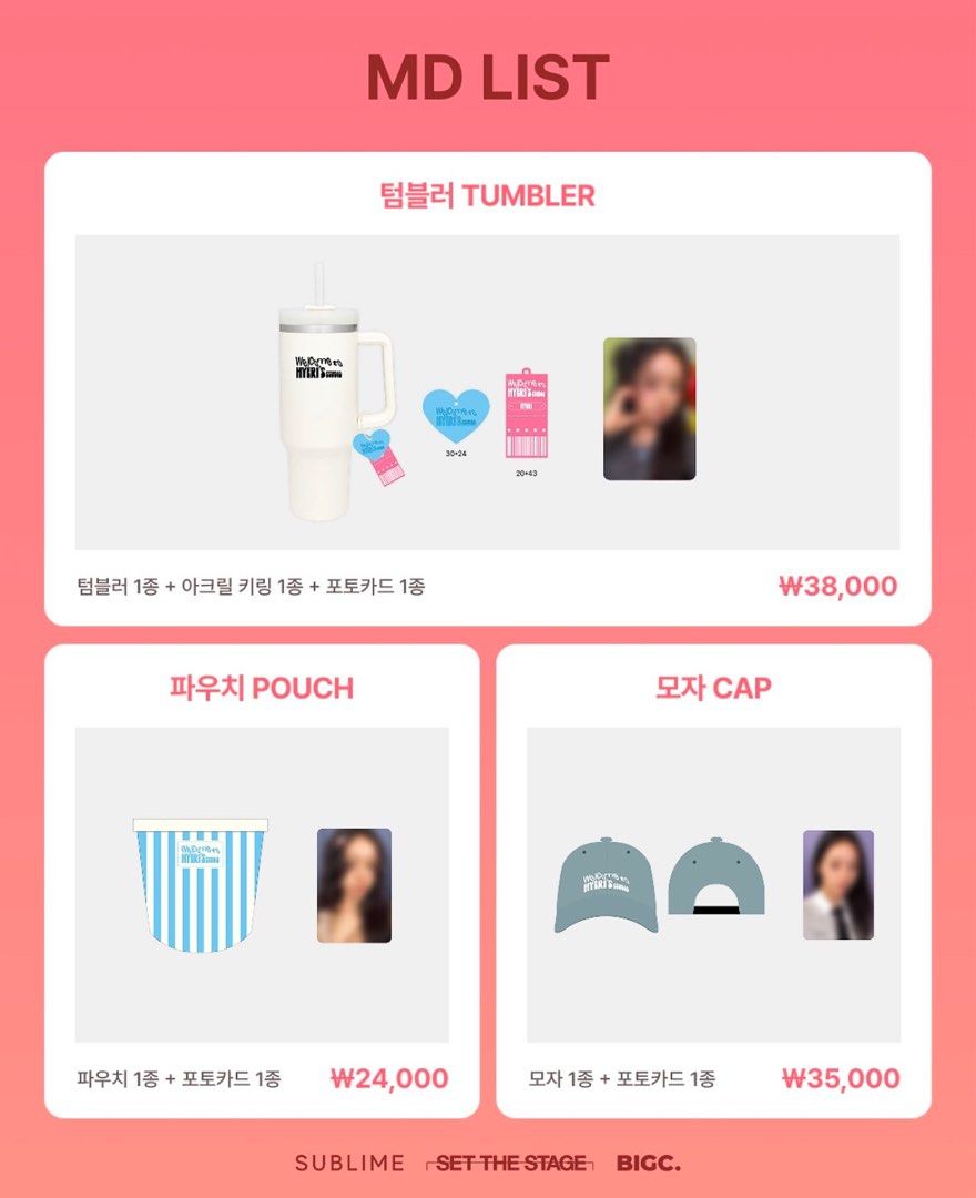 GO CLOSED] Hyeri Fanmeeting Tour Official Merchandise