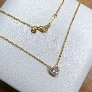 🎀SALE! PANDORA GOLD SHINE ELEVATED HEART NECKLACE