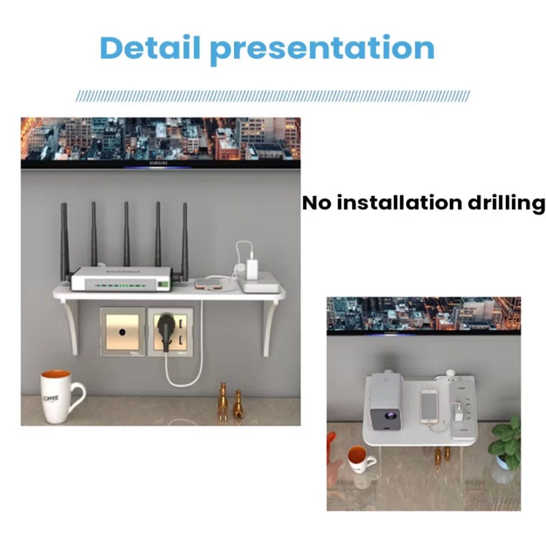 Simple Router Shelf Rack | Small Projector Shelf Mount | TV Set Top Box ...
