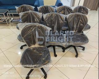 Staff Chair / Office Chair : CC-812TG *  Fabric chair / Nylon base / Color: Customize ( -w/o arm ) Office furniture Partition