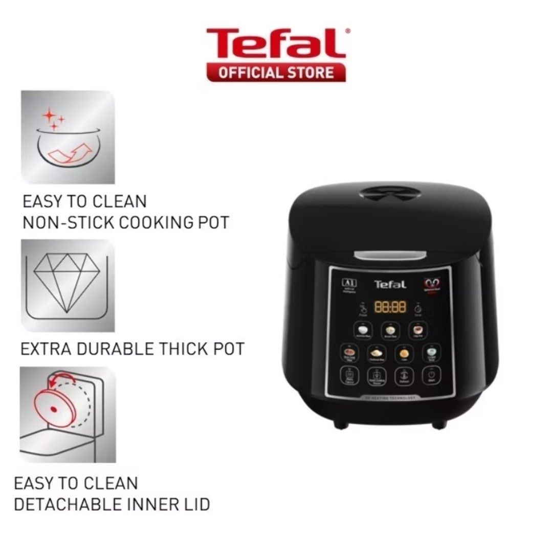 Cookmax Rice Cooker Tefal Easy Rice Max Rice Cooker 1.8L, TV & Home Appliances, Kitchen ...
