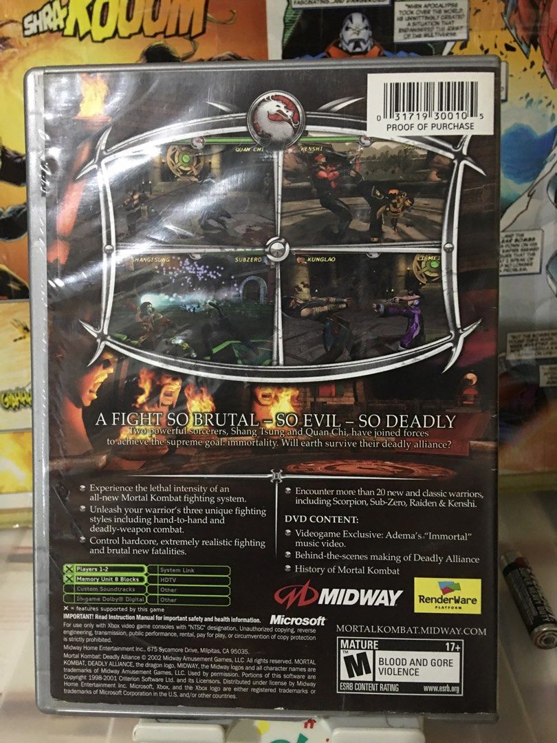 XBOX Mortal Kombat Platinum Hits (Category: Cases & Covers) located in Quezon City. Submitted by collectionneursonline88 (Listing ID 1362999990, Image 2). Description: 📍Item location : Balintawak Quezon City 🔄 Meetups Balintawak Camachile 7/11 📦 Shipping : Lalamove / Grab MetroManila GogoExpress outside Metro Manila 📥 Payment : cash on meetups Gcash Bank transfer : Asia United Bank.