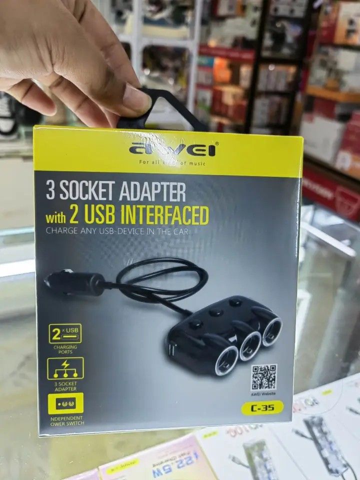 3 socket Adapter with 2USB interfaced charger eny USB Device in car (Category: Cables & Adaptors) located in Manila. Submitted by ashleyeshk1320 (Listing ID 1363147213, Image 1). Description: 3 socket Adapter with 2USB interfaced charger eny USB Device in car.
