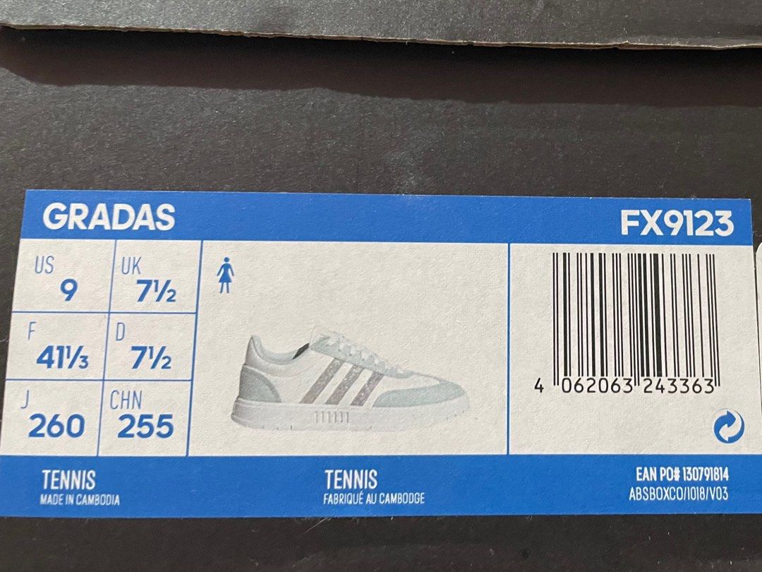 adidas shoes (Category: Sneakers) located in Antipolo. Submitted by seiberry (Listing ID 1363116545, Image 2). Description: adidas gradas - fx9123 size 9 us rfs: never worn, size was too big for me. 📍antipolo.