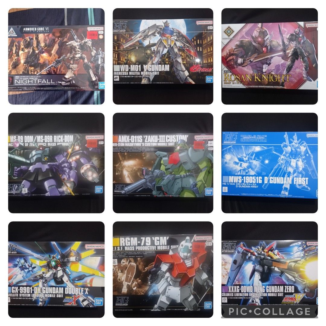 Bandai Hg High Grade 1/144 Gundam mecha robot model kit toys action figure collect (Category: Gundam & Model Kits) located in Cavite. Submitted by danielartifox (Listing ID 1363005924, Image 1). Description: P2100 night Fall P1150 Turn A P1700 Rosan Knight P1150 Rick Dom P1150 Zaku III P1900 D Gundam First P1300 Double X P650 GM P1300 Wing Zero All Bandai Hg High Grade 1/144 Pick up, Location: Dasmarinas Cavite, Gasso Dbb f Available For shop** e