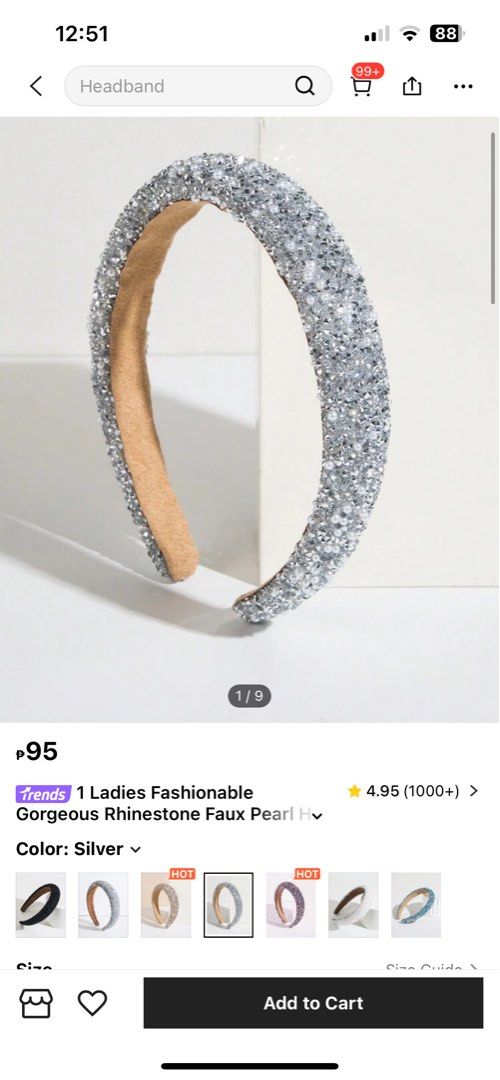 Silver Accessories (Category: Hair Accessories) located in Manila. Submitted by eeckx (Listing ID 1363065903, Image 2). Description: Silver Bag and Headband accessories for events, gatherings, special ocassions .